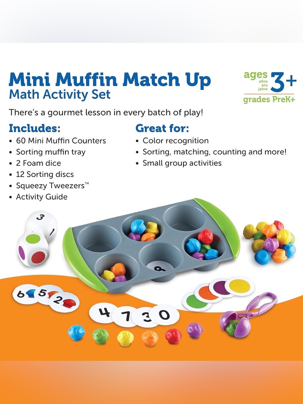 Learning Resources Mini Muffin Match Up Sorting Game - Multicolor